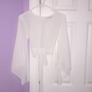 Boohoo Flowy Open-back Crop Top